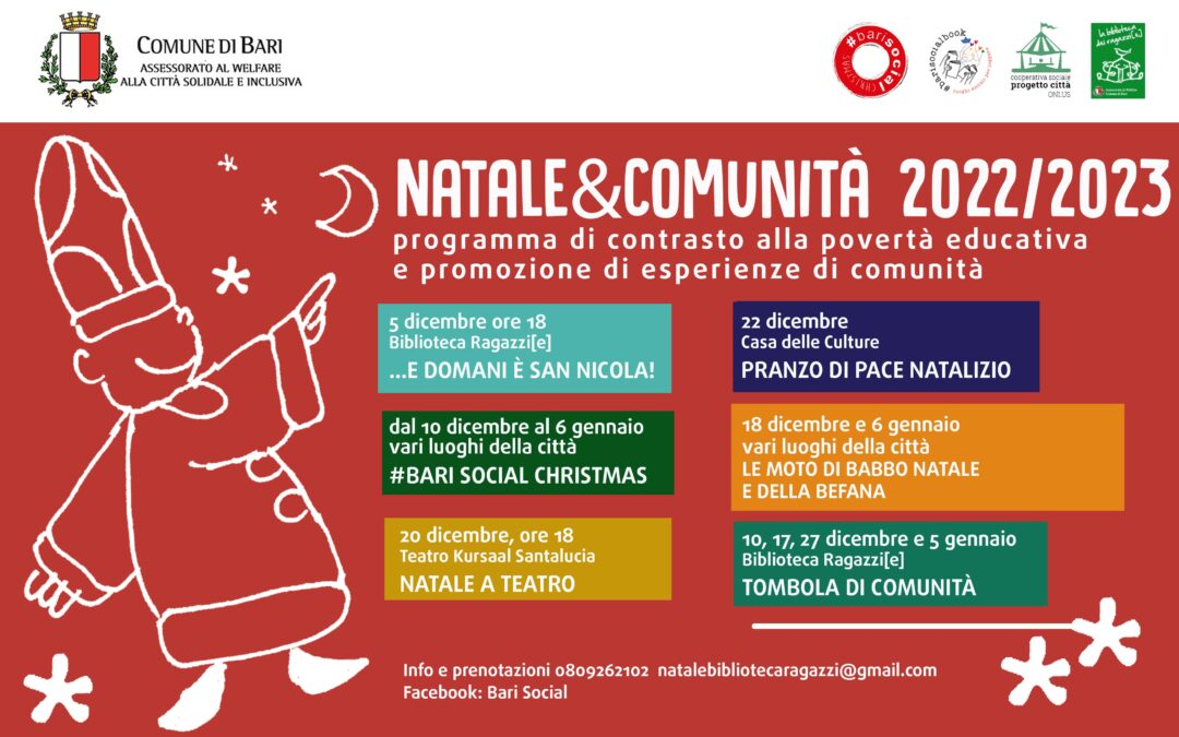 Al via «Natale & Comunità»: una serie d’eventi per rafforzare lo spirito comunitario durante le Feste
